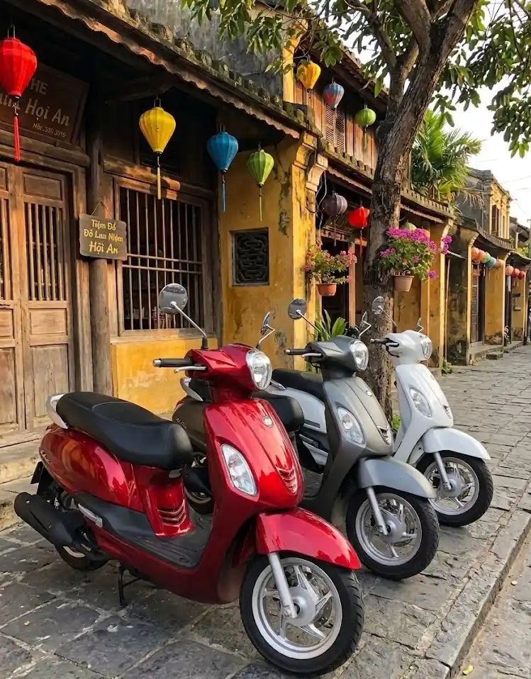 Choose a 50cc or premium rental scooter in Da Nang